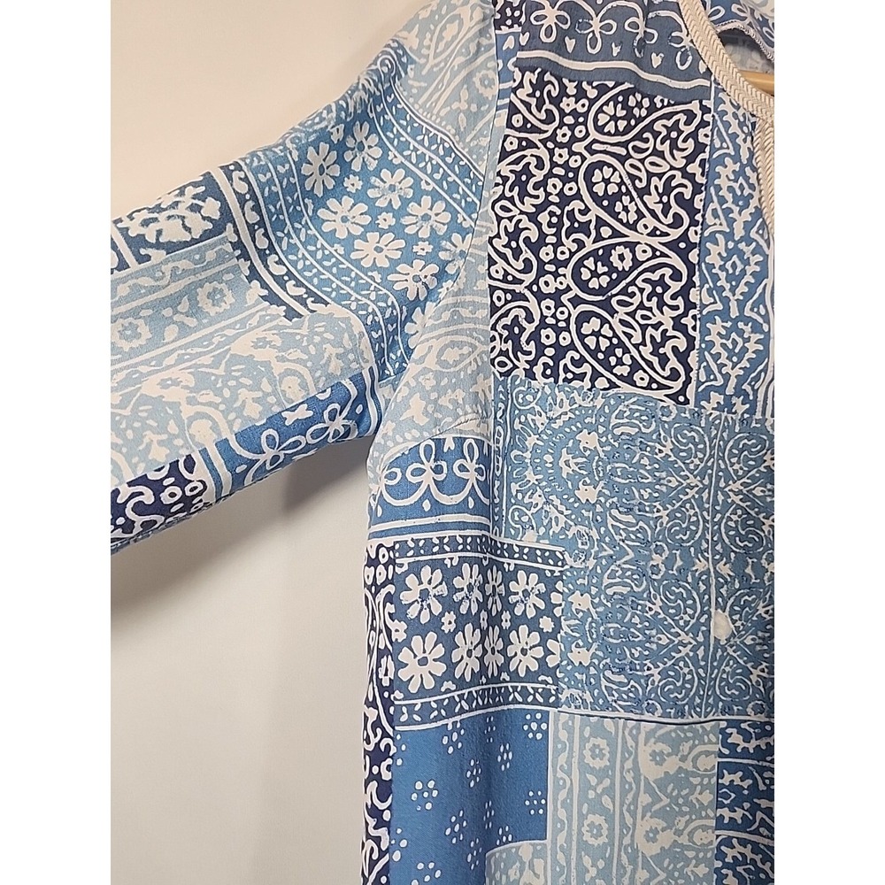 J McLaughlin Paisley Patchwork Tunic Top Pullover Casual Longline Women Size S - Picture 4 of 13
